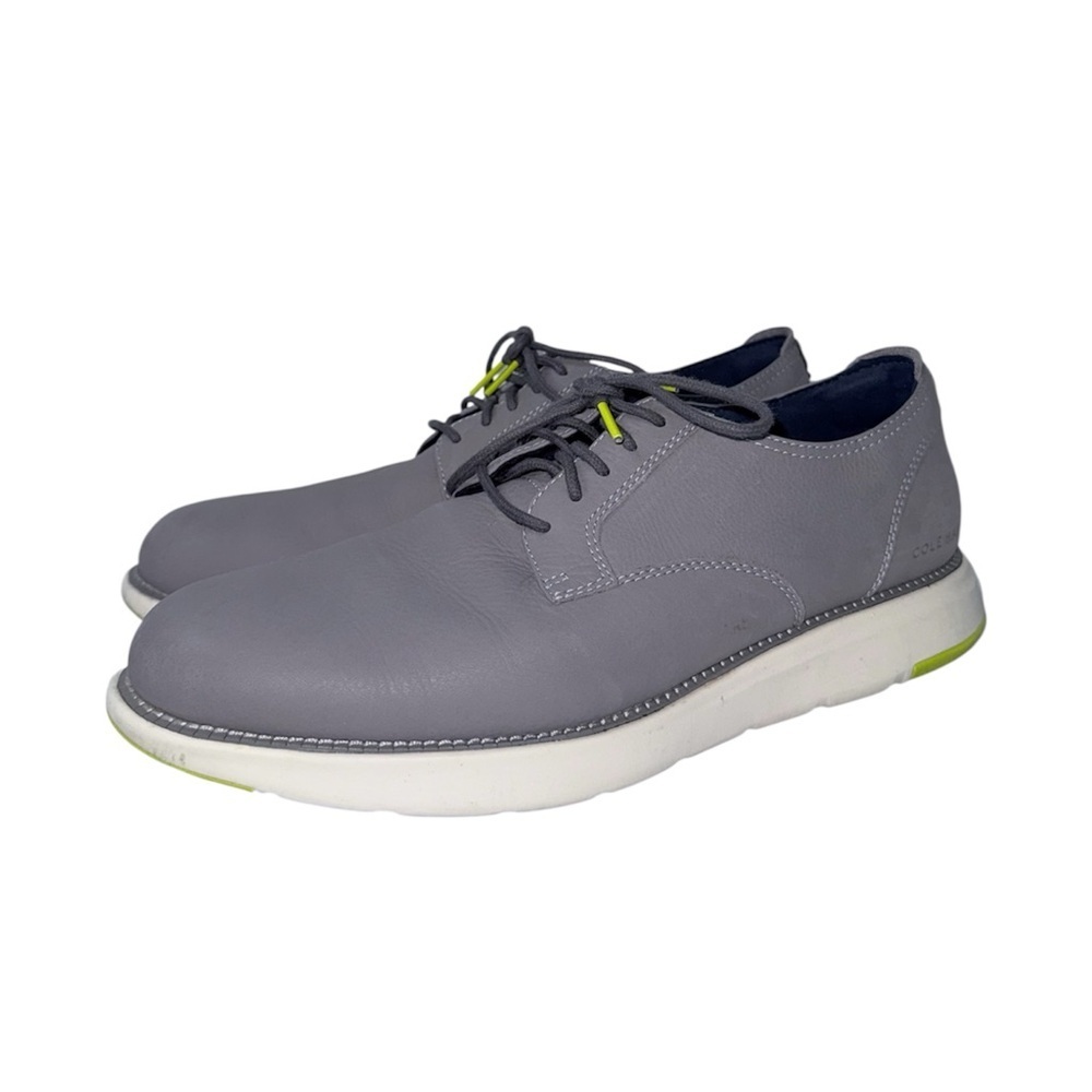 Cole Haan Grand Camden Oxford Sneaker Light Gray Leather Lace Up 11 Men’s
